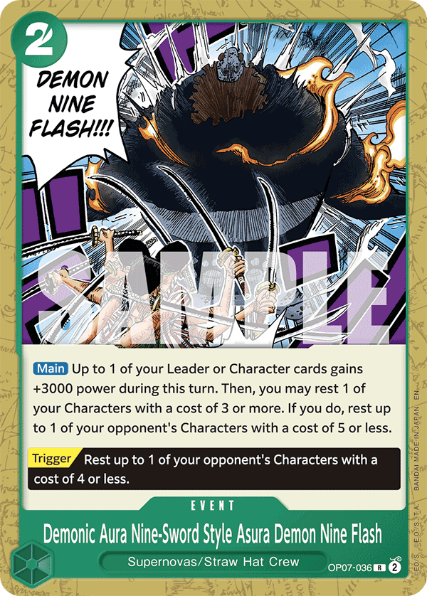 Demonic Aura Nine-Sword Style Asura Demon Nine Flash (Reprint) OP07-036