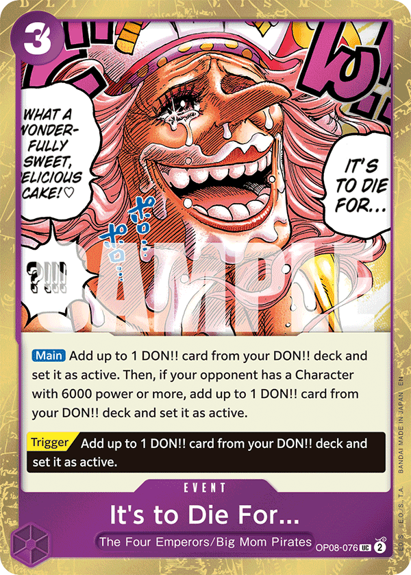 It's to Die For (Pirate Foil) OP08-076