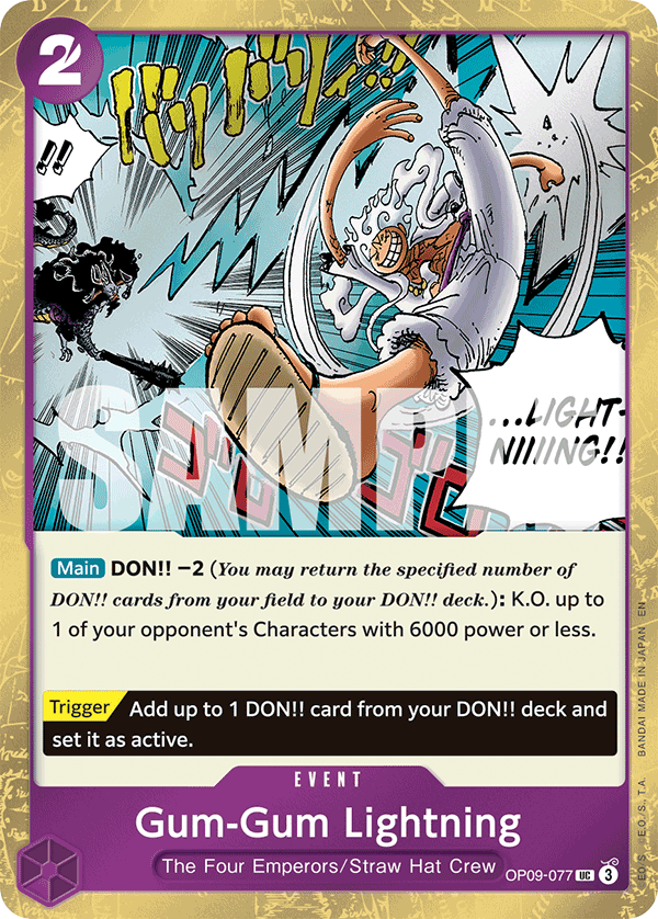Gum-Gum Lightning (Pirate Foil) OP09-077