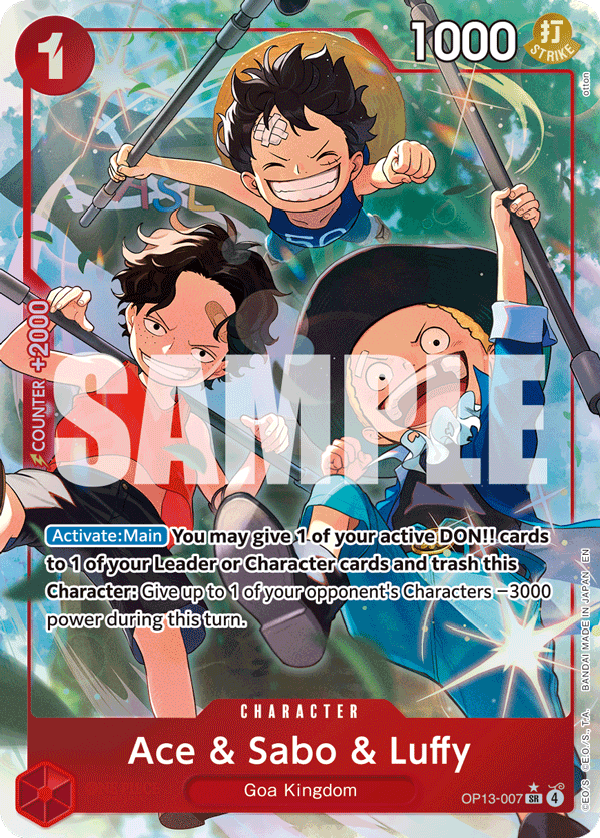 Ace & Sabo & Luffy (Alternate Art) OP13-007