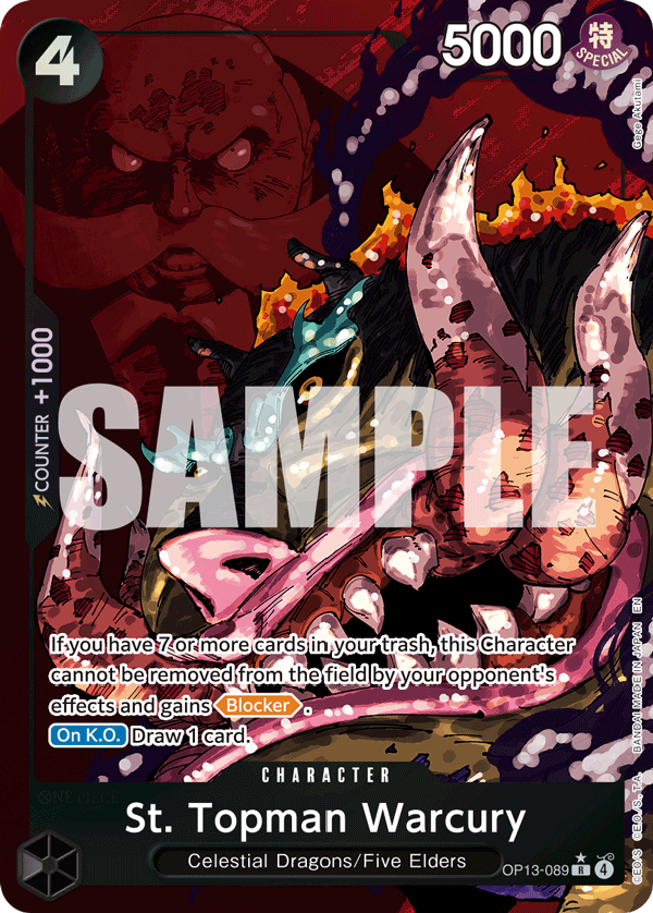 St. Topman Warcury (Alternate Art) OP13-089