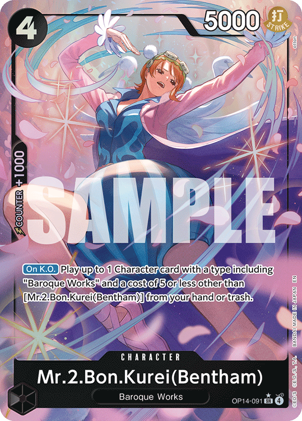 Mr.2.Bon.Kurei (Bentham) (Alternate Art) OP14-091