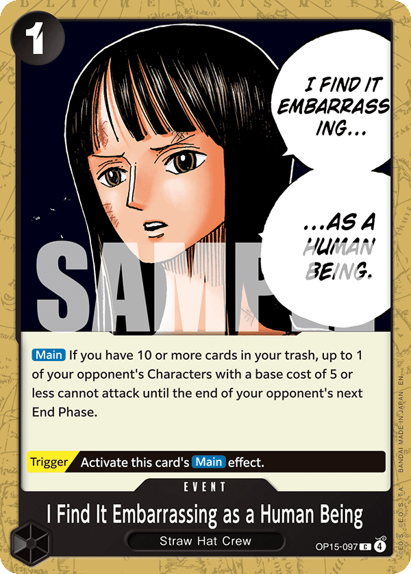 I Find It Embarrassing as a Human Being OP15-097