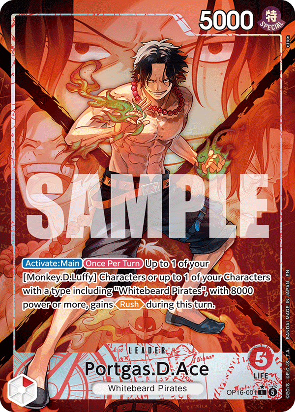 Portgas.D.Ace (001) (Alternate Art) OP16-001