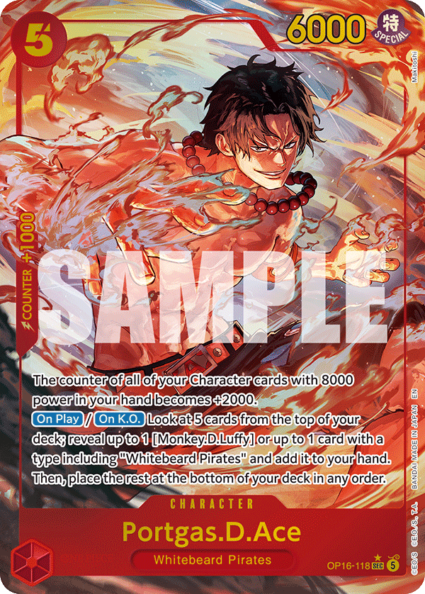 Portgas.D.Ace (118) (Alternate Art) OP16-118