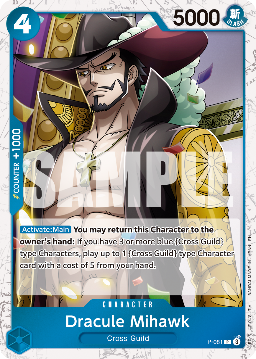 Dracule Mihawk - P-081 (Pirate Foil) P-081