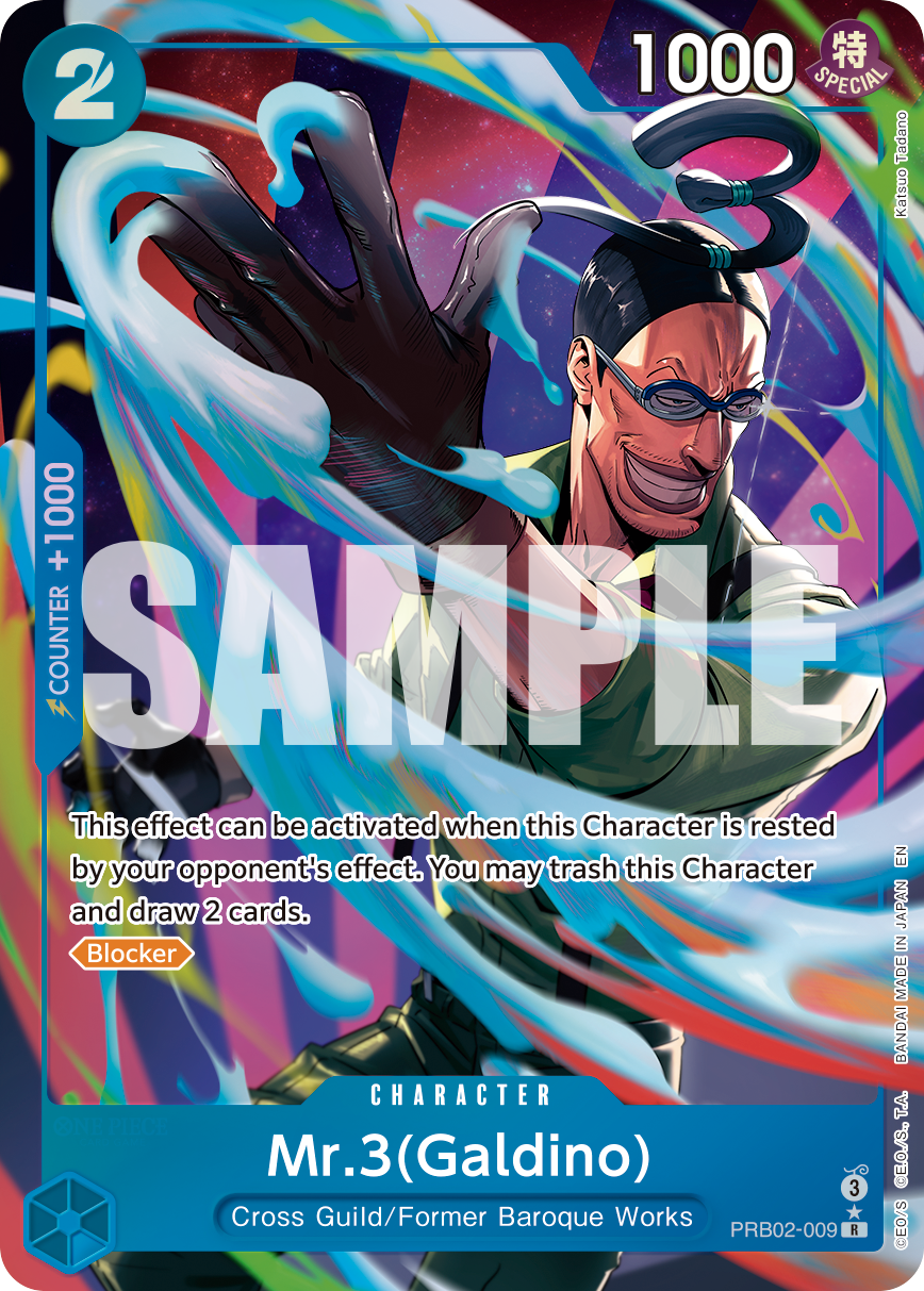 Mr.3(Galdino) - PRB02-009 (Alternate Art) PRB02-009