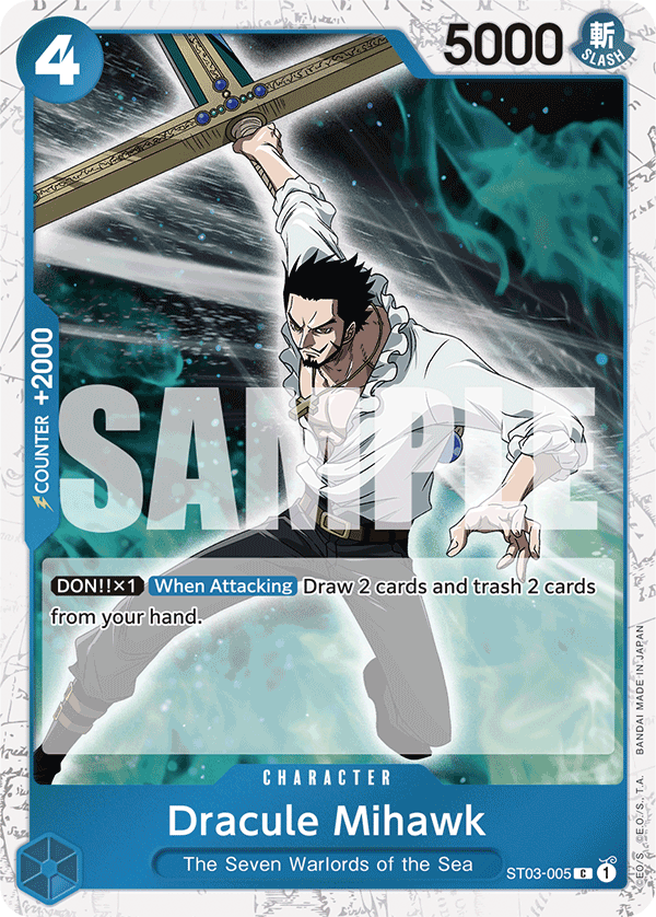 Dracule Mihawk (ST03-005) (Jolly Roger Foil) ST03-005