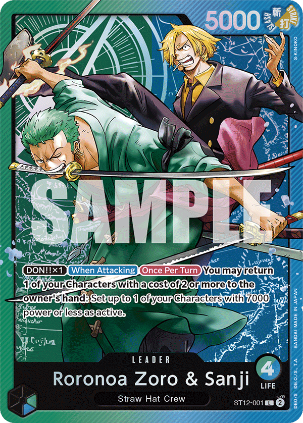 Starter Deck 12: Zoro and Sanji preview