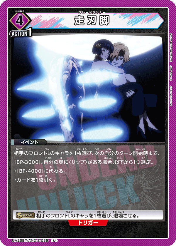 走刃脚 UA25BT/AND-1-039