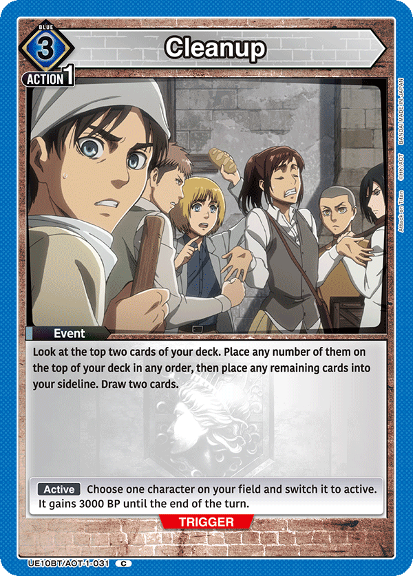 Cleanup UE10BT/AOT-1-031