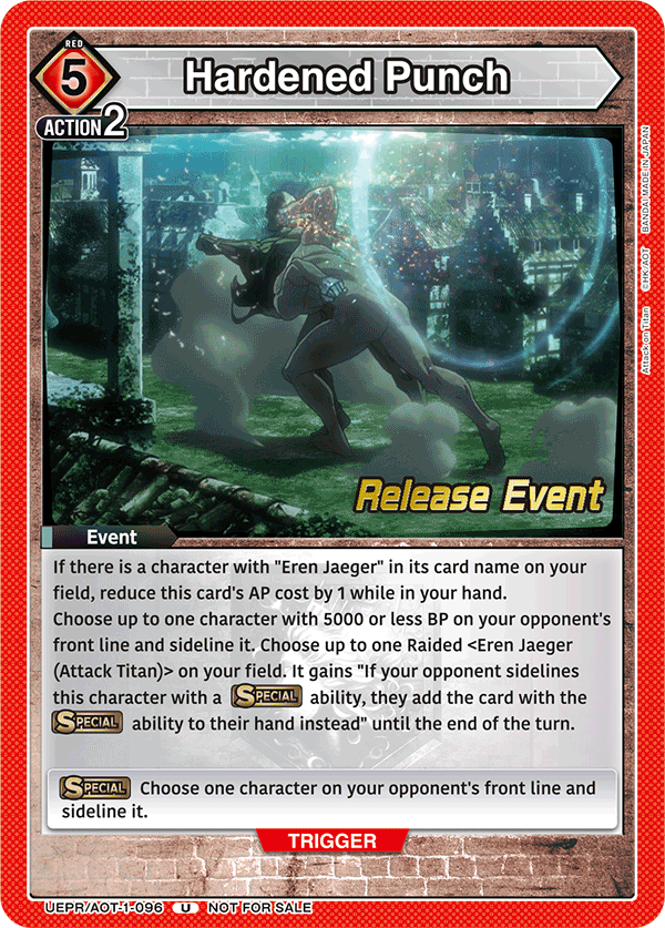 Hardened Punch UEPR/AOT-1-096