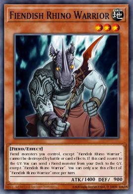 Fiendish Rhino Warrior SR06-EN017